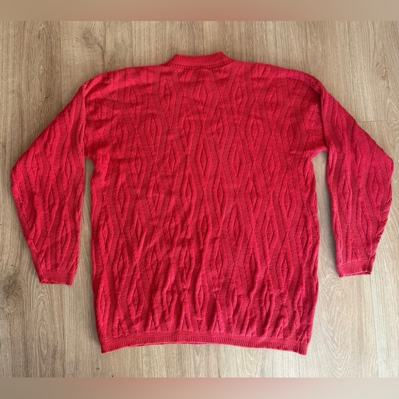 Vintage Red Knit Sweater - Picture 5 of 5